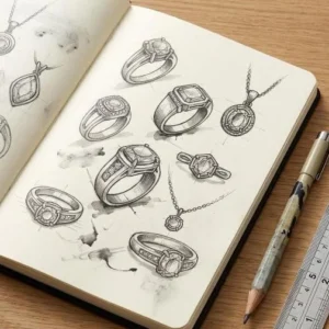 Once the idea is formed, the designer begins the sketching process.