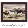 Herd of Wild Horses - Pure Rosewood Inlay Wall Hanging