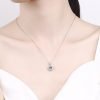 Elegant style Inlay  Pendant Necklace with 1 Karat Certified Geometric Moissanite - Image 2