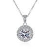 Elegant style Inlay  Pendant Necklace with 1 Karat Certified Geometric Moissanite - Image 3
