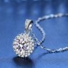 Elegant style Inlay  Pendant Necklace with 1 Karat Certified Geometric Moissanite - Image 5