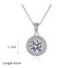 Elegant style Inlay  Pendant Necklace with 1 Karat Certified Geometric Moissanite - Image 7