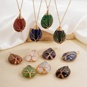 Natural Stone Knitting Pendant