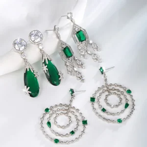 Tassel Platinium plated drop earrings