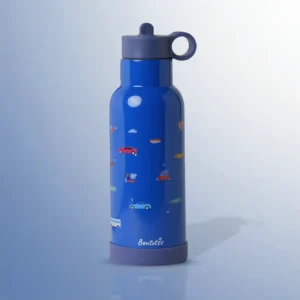 Car Theme Blue Water Bottle - Leak Proof