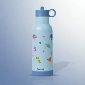 Light Blue Animal Theme Water Bottle