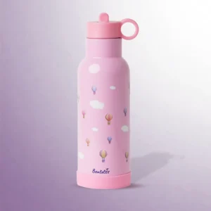 Pink Water Bottle with Parachute Printed