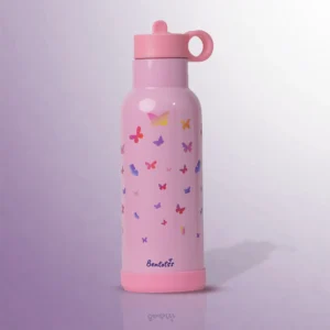 Butterfly Theme Pink Water Bottle - Leak Proof